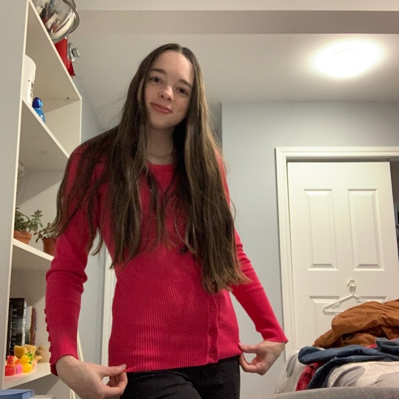 Pink cardigan (xs-s) - Picture 3 of 6